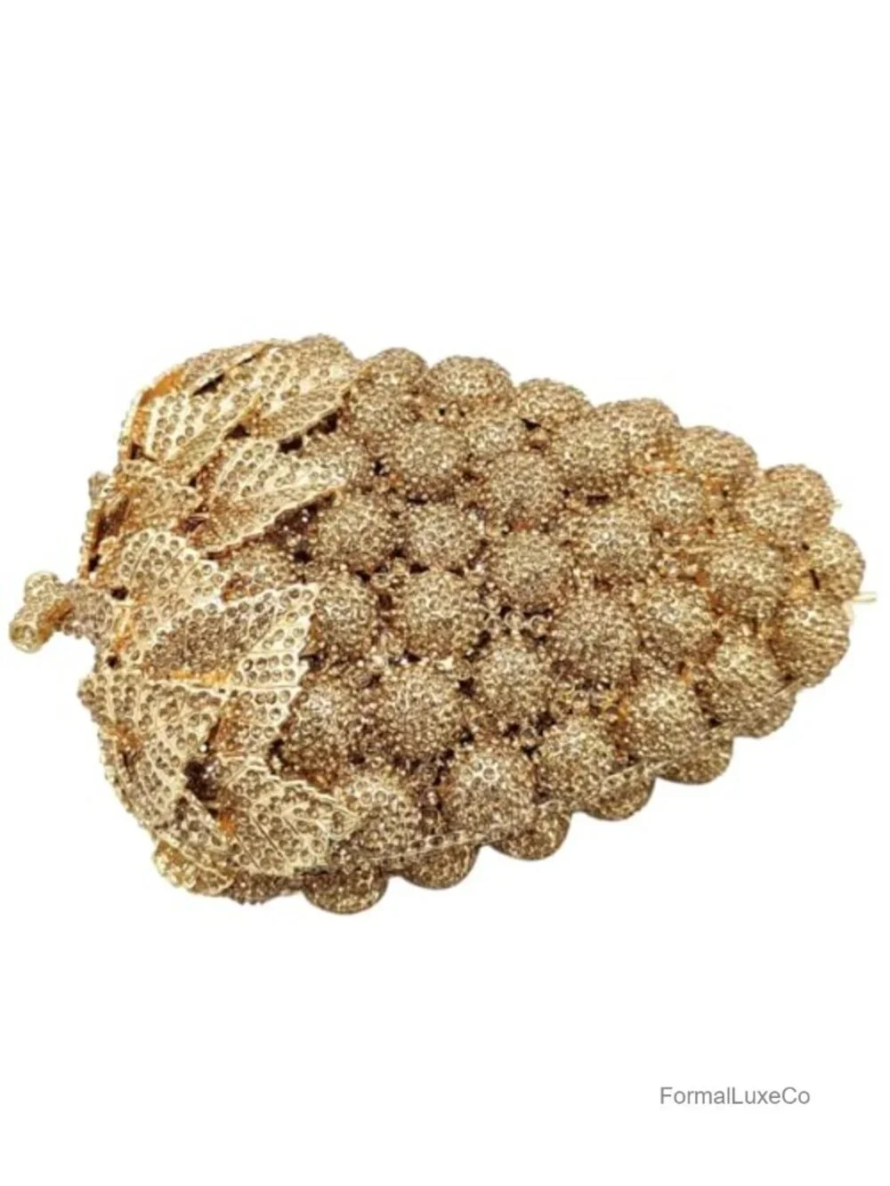 Novelty Grape Crystal Clutch Evening Bag Rhinestone Handbag Minaudiere Party